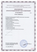 Регистрационное удостоверение Росздравнадзора Modul O2 — Приложение